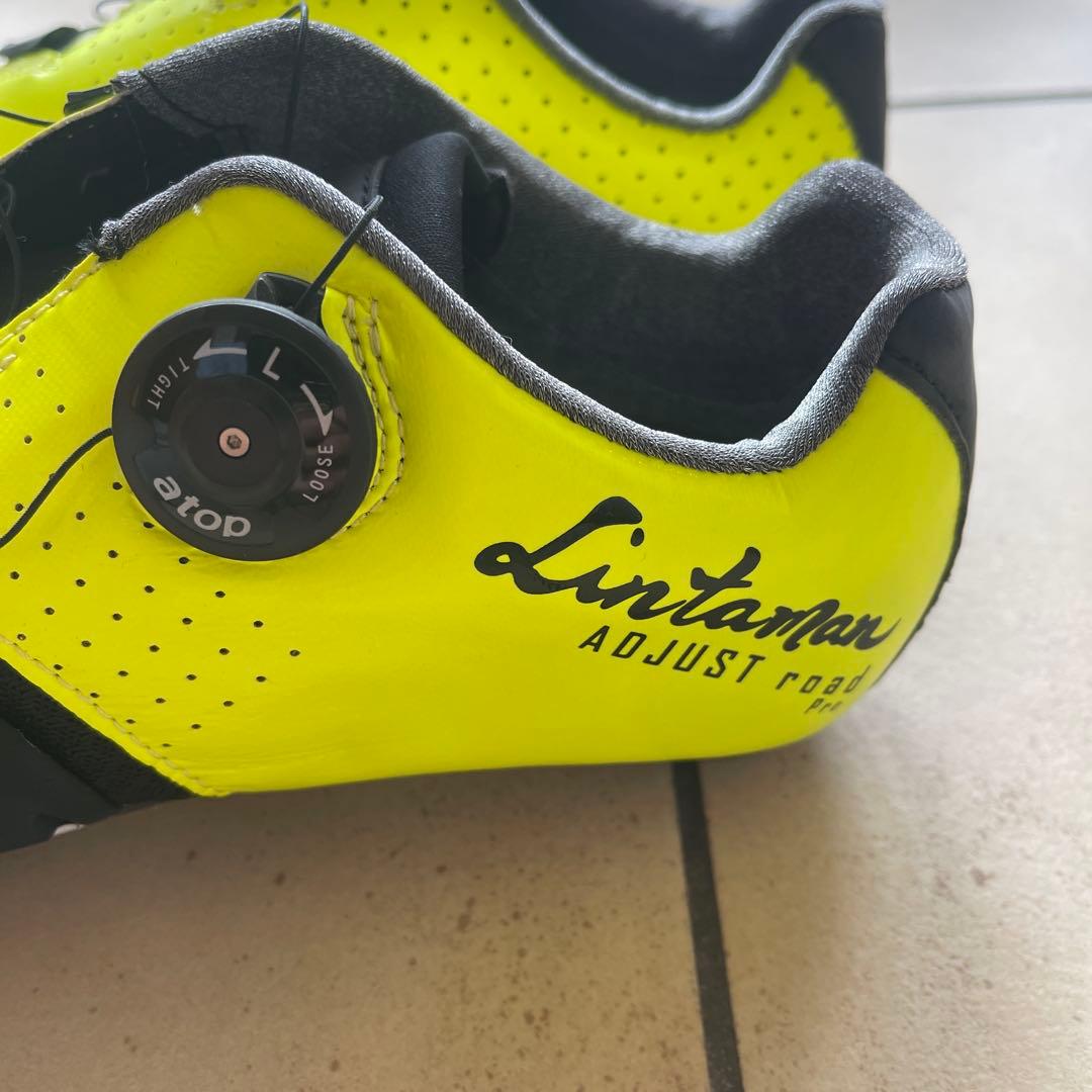 Lintaman ネオンイエロー ロードシューズ