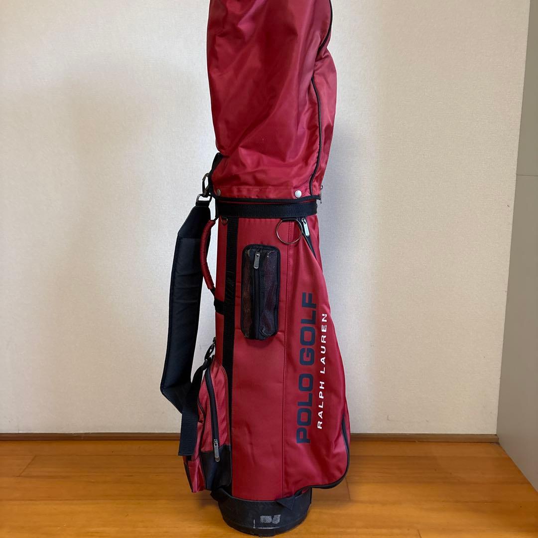 POLO GOLF キャディバッグ 赤 フード付き