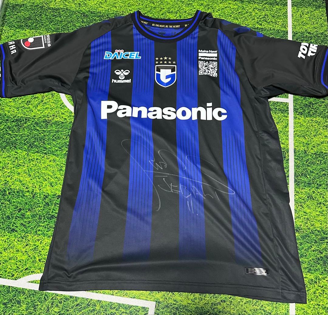 メル01022ガンバ大阪　イッサム　ジェバリ　実使用サイン入りユニフォーム