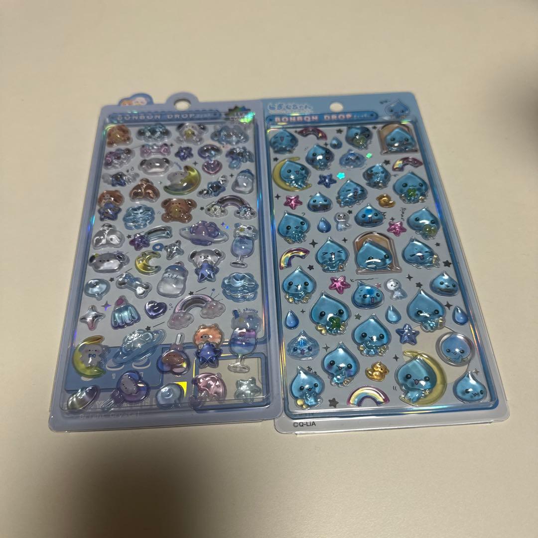 ボンボンドロップシール、シャカシャカシール、ふわふわシールセット