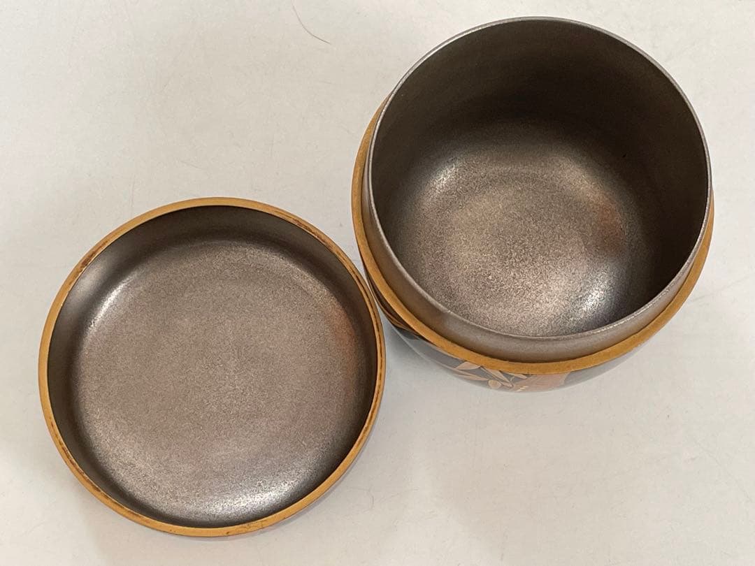 漆芸家　田中勝月　棗　竹蒔絵　棗　茶入　共箱　茶道具