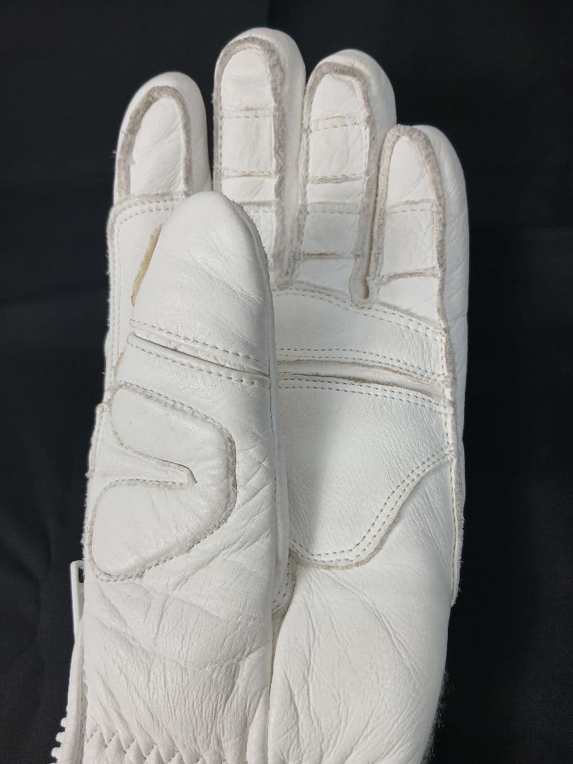 （中古美品）REUSCH ホワイトブルーのスキーグローブ RSサイズ7