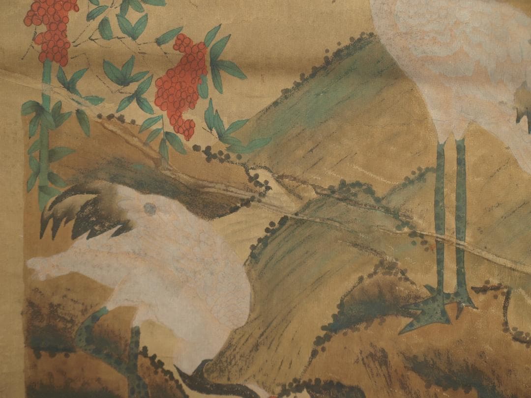 民間仕入れ品　中国　近时代の画家　苏长春作 掛け軸肉筆絵BD283A12-1