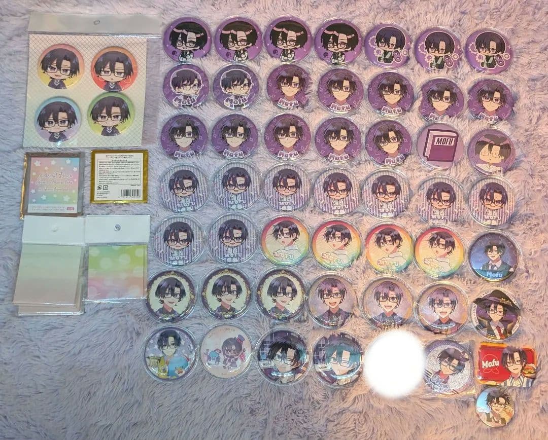 からぴち カラフルピーチ もふくん 缶バッチ