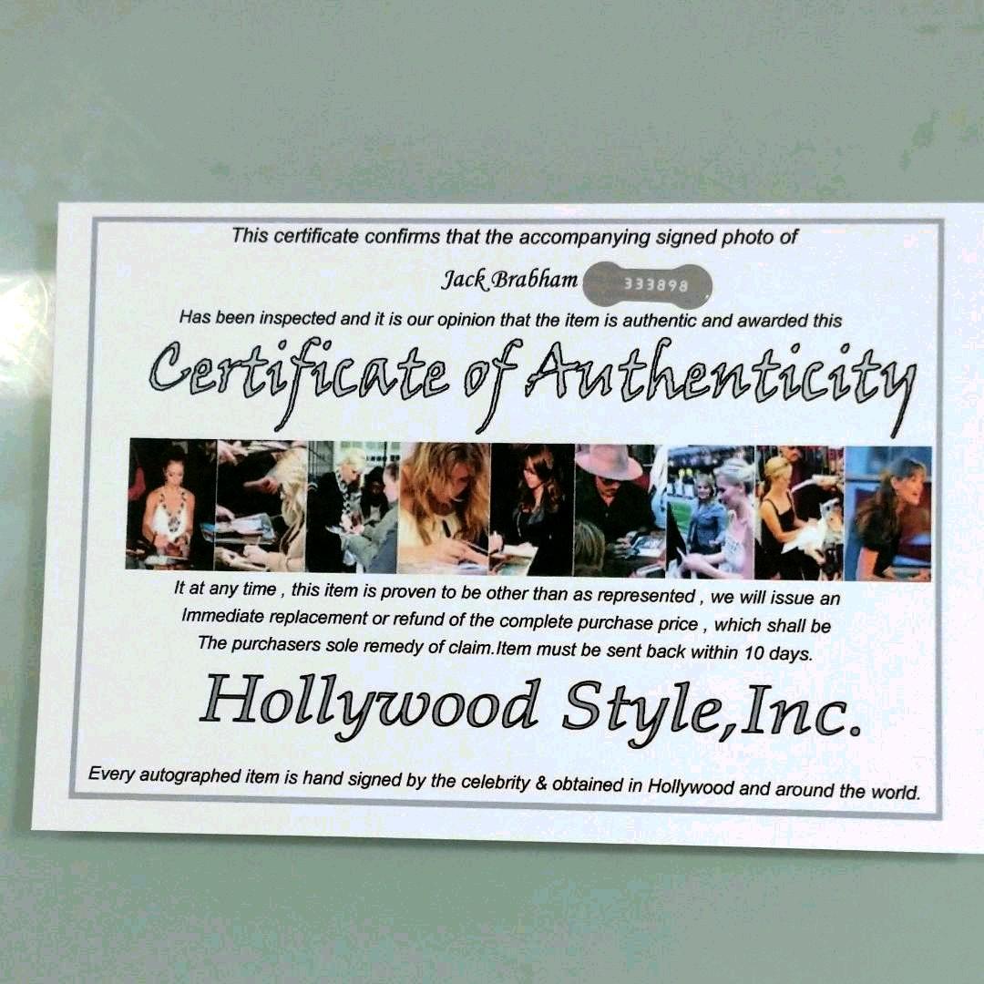 ジャック・ブラバム直筆サイン入り超特大写真…F-1ドライバー