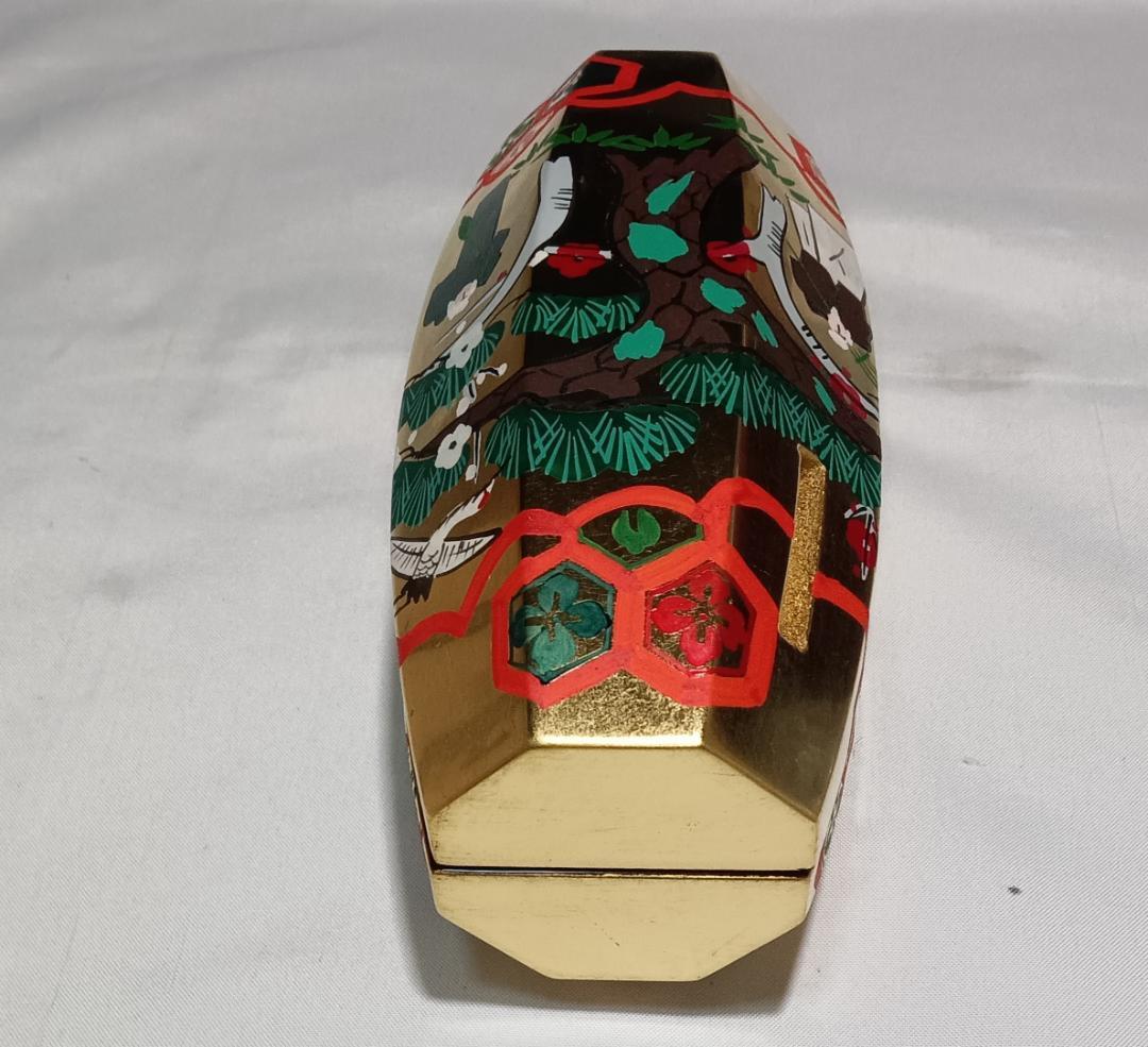 茶道具　加賀蒔絵師　中村湖彩作　本金箔張　ぶりぶり香合　未使用超美品！！