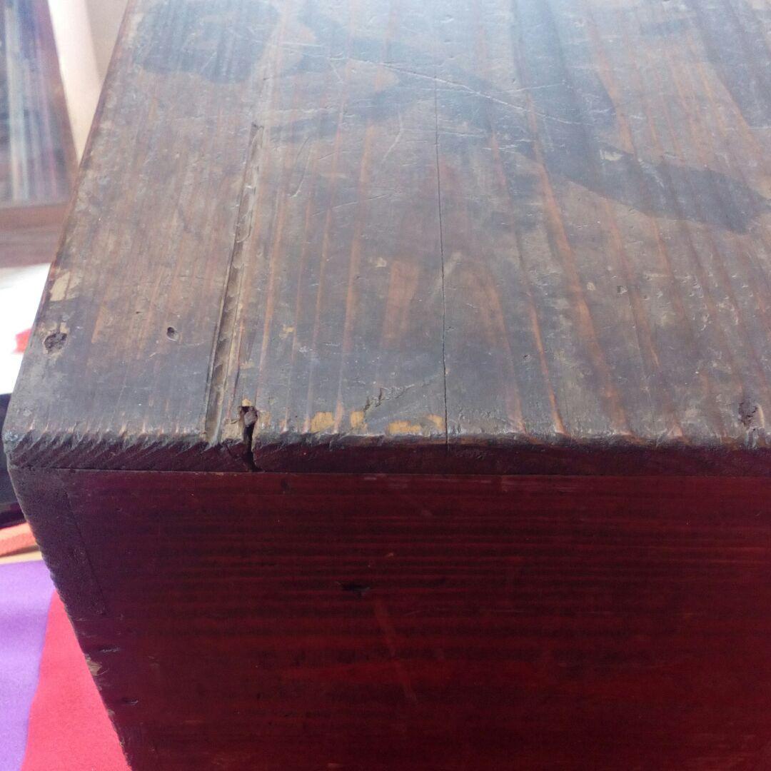 稀少レア江戸時代１８２９年豪商旧家蔵出大型サイズ時代木製箱アクリルケース入当時物