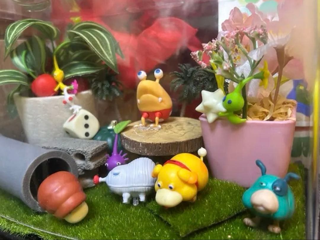 ピクミン フィギュア コンプリートジオラマ　ディスプレイケース付き　チョコエッグ