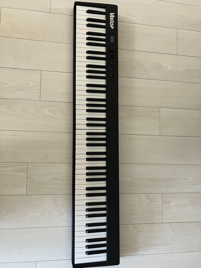 Veetop 88鍵盤電子ピアノ 本体 折り畳み式　充電型　MIDI対応