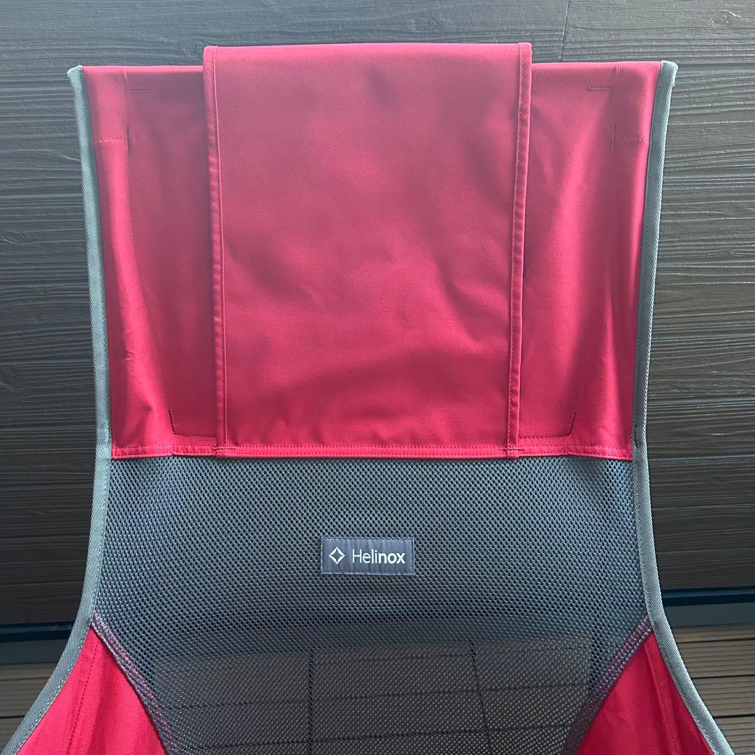 希少色 Helinox サバンナチェア スカーレット/アイアンブラック