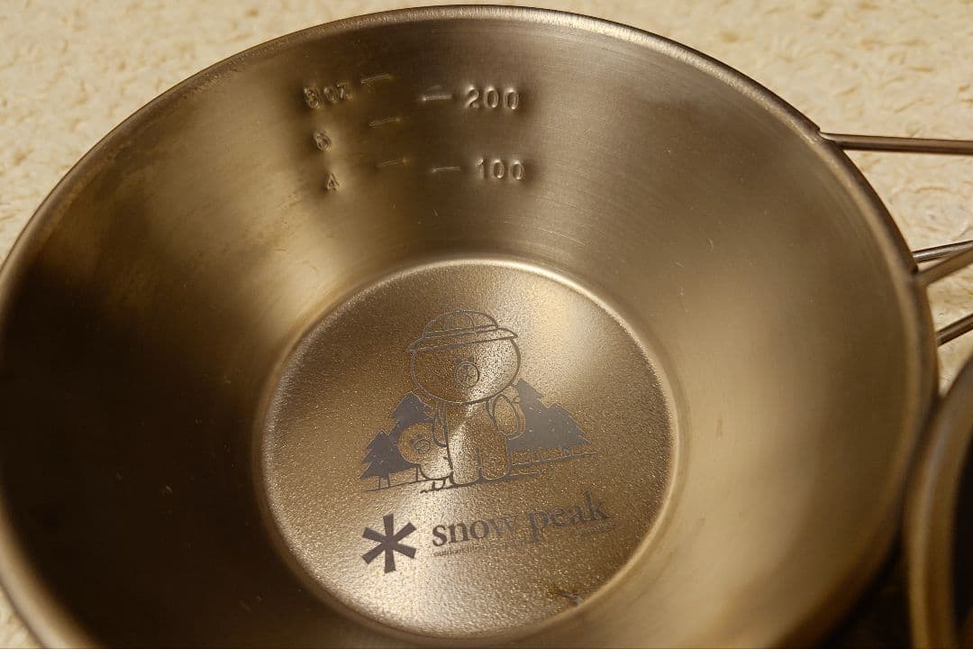 【レア】スノーピーク チタンシェラカップ LF 2個セットLINEフレンズ