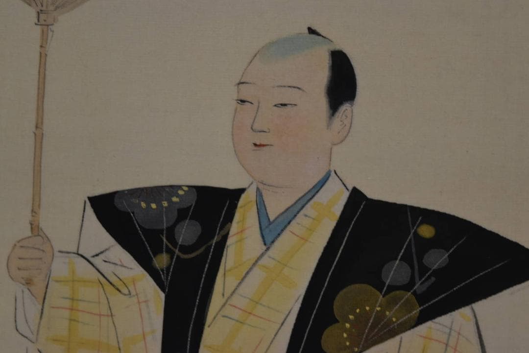 【真作】三宅凰白/能楽/狂言/横物/末廣かり/掛軸/名家伝来/Z-986