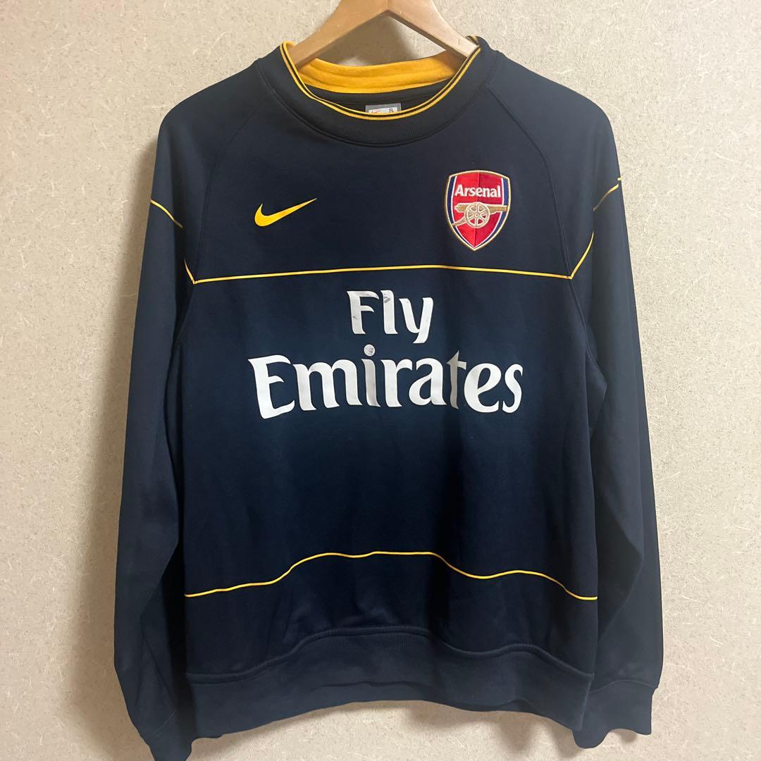 【希少】00sアーセナルトレーニングスウェットネイビー　Sサイズ　NIKE　古着