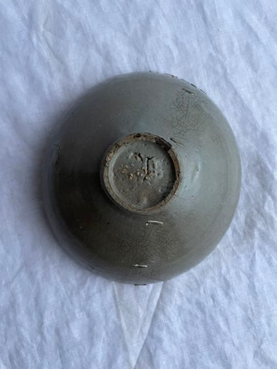 李朝　青磁　三島　印花鉢