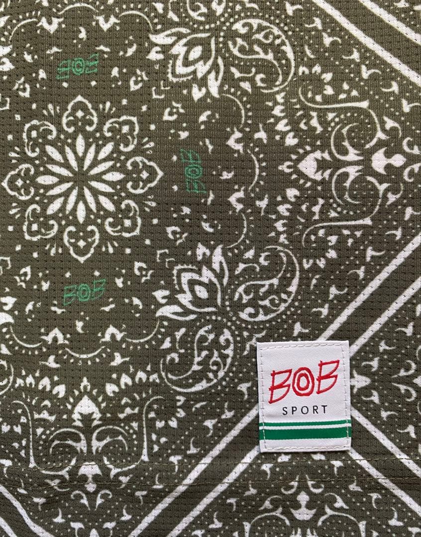 【BOB SPORT】GOLF半袖オリジナルバンダナ柄ハイネック