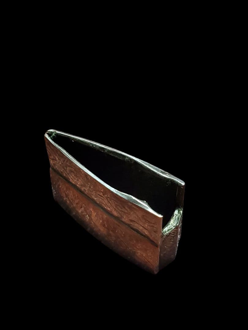 雲の彫刻が見事な銀着せ二重はばき　　時代物