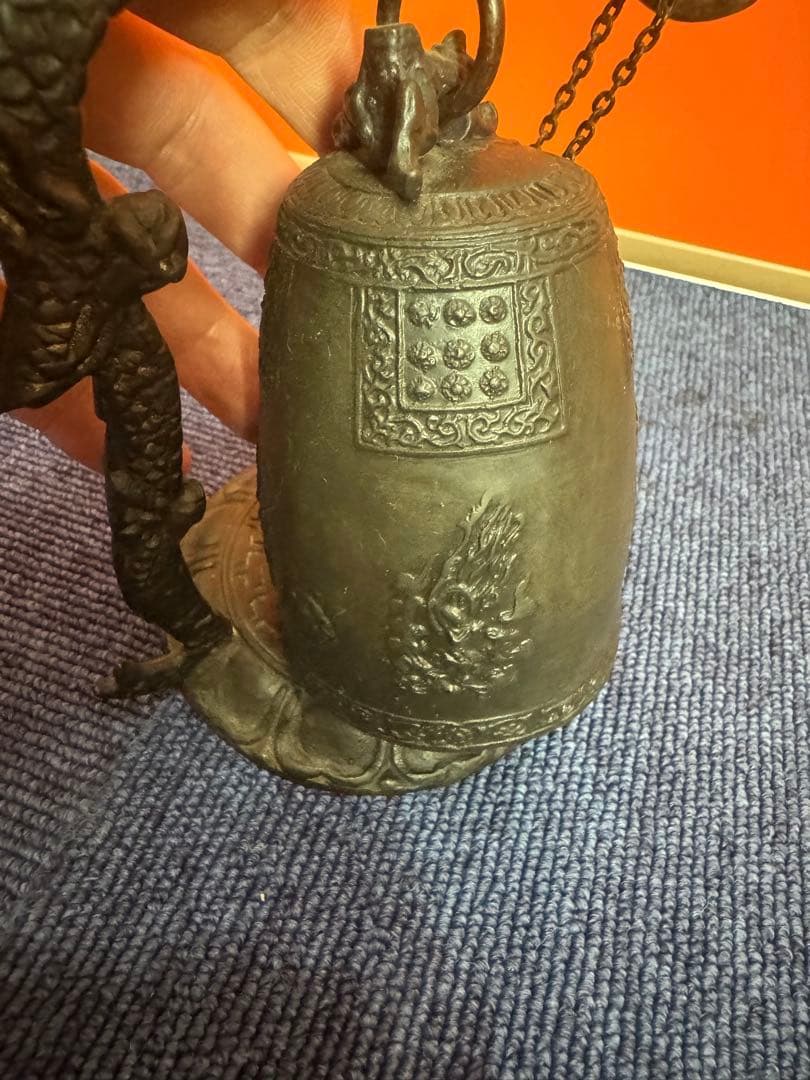 1820  伝統工芸　銅器　龍文　吊り鐘