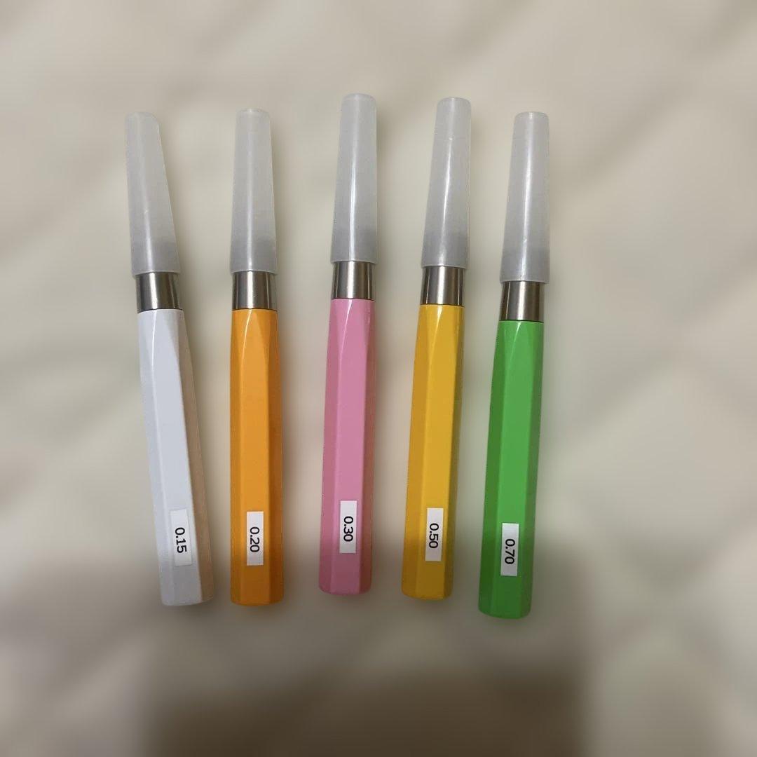 スジボリ堂 新お試しセットBMCタガネ6本セット ホルダー5個とガイドテープ付き