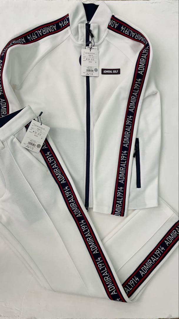 値下げADMIARL GOLF ジャケットとパンツセット Mサイズ ホワイト