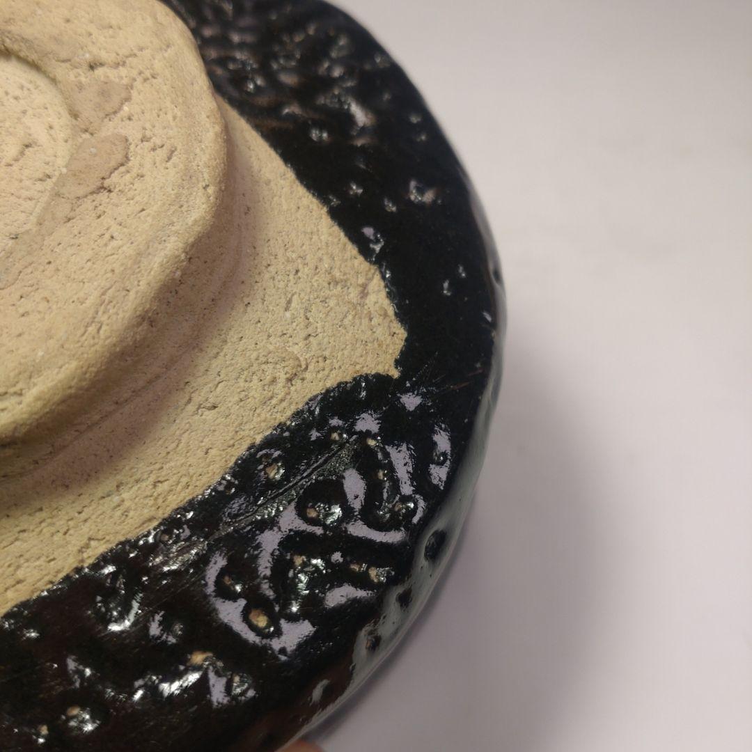 イ110 茶碗『加藤春鼎』『黒引出し茶碗　共箱』抹茶碗　茶道具