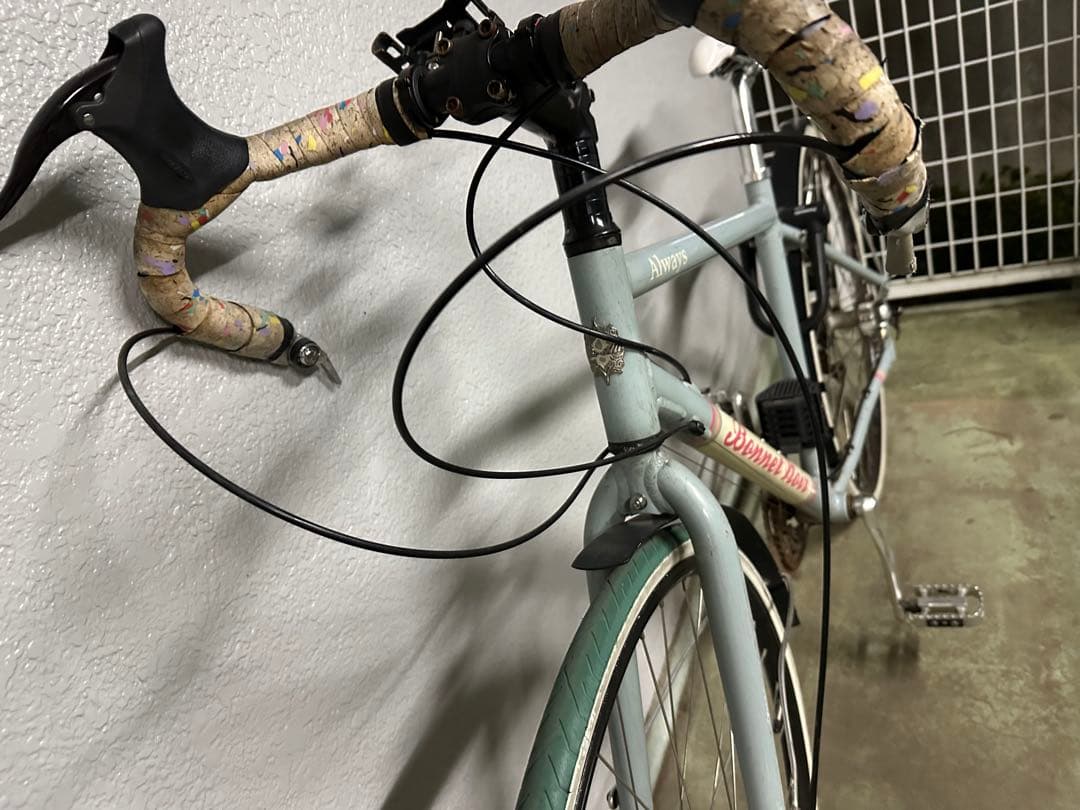 クロスバイク 水色 アルミフレーム