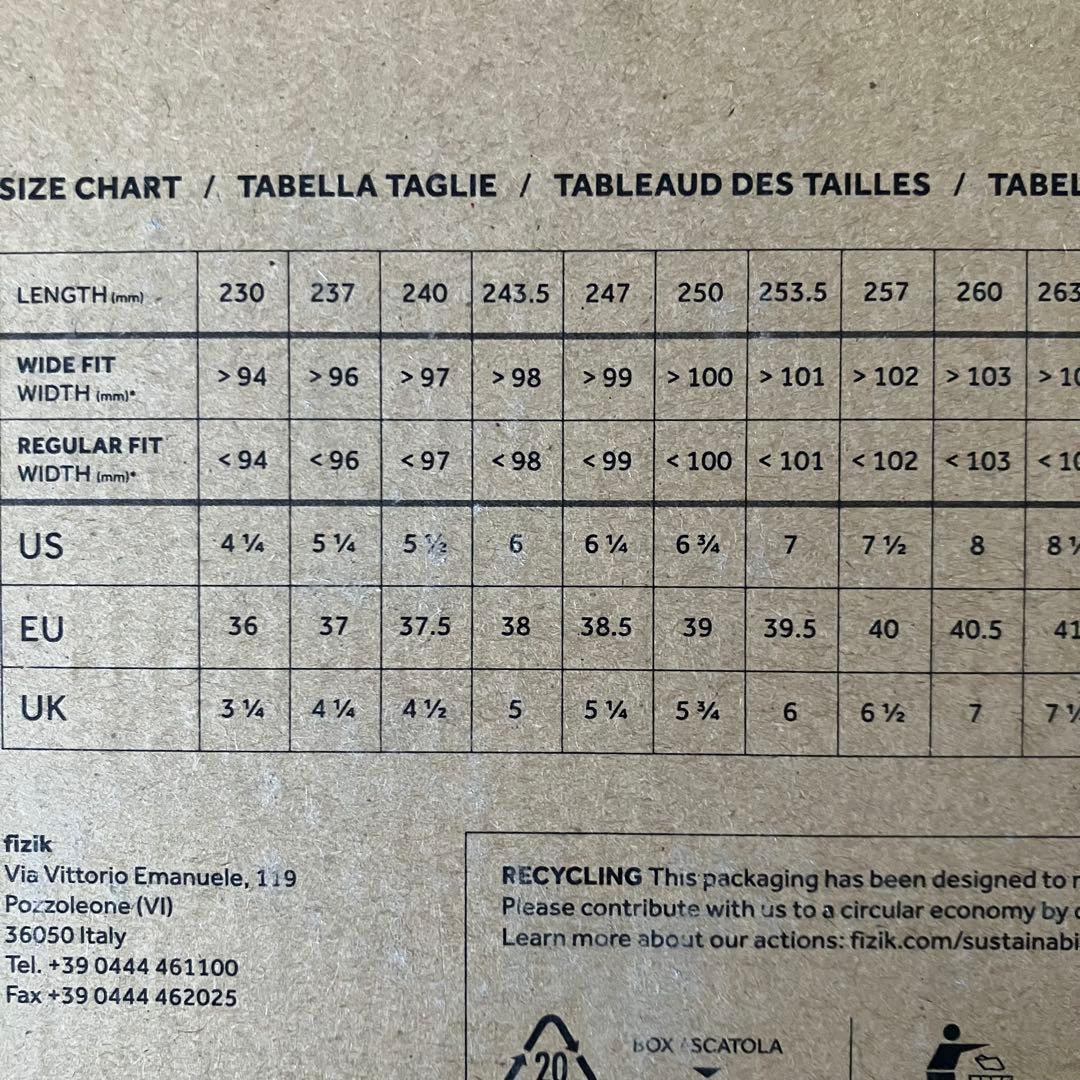 フィジークfizik tempo Artica gtx 40EU ブラック冬用