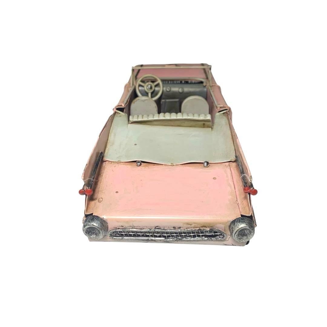 ブリキ　オープンカー　キャデラック　アメリカン　ピンク　インテリア　車