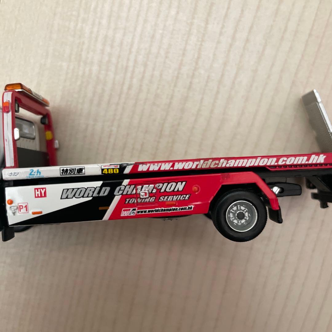 ミニカー HINO300 world champion flatbed tow truck