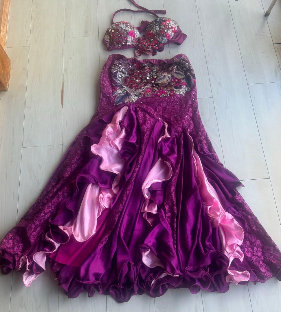 エジプト製　ピンクパープル　マジェンダ　オリエンタル衣装