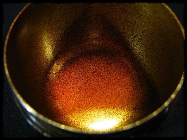 時代 金蒔絵 松鶴流水文 棗 内梨子地 茶道具 u50