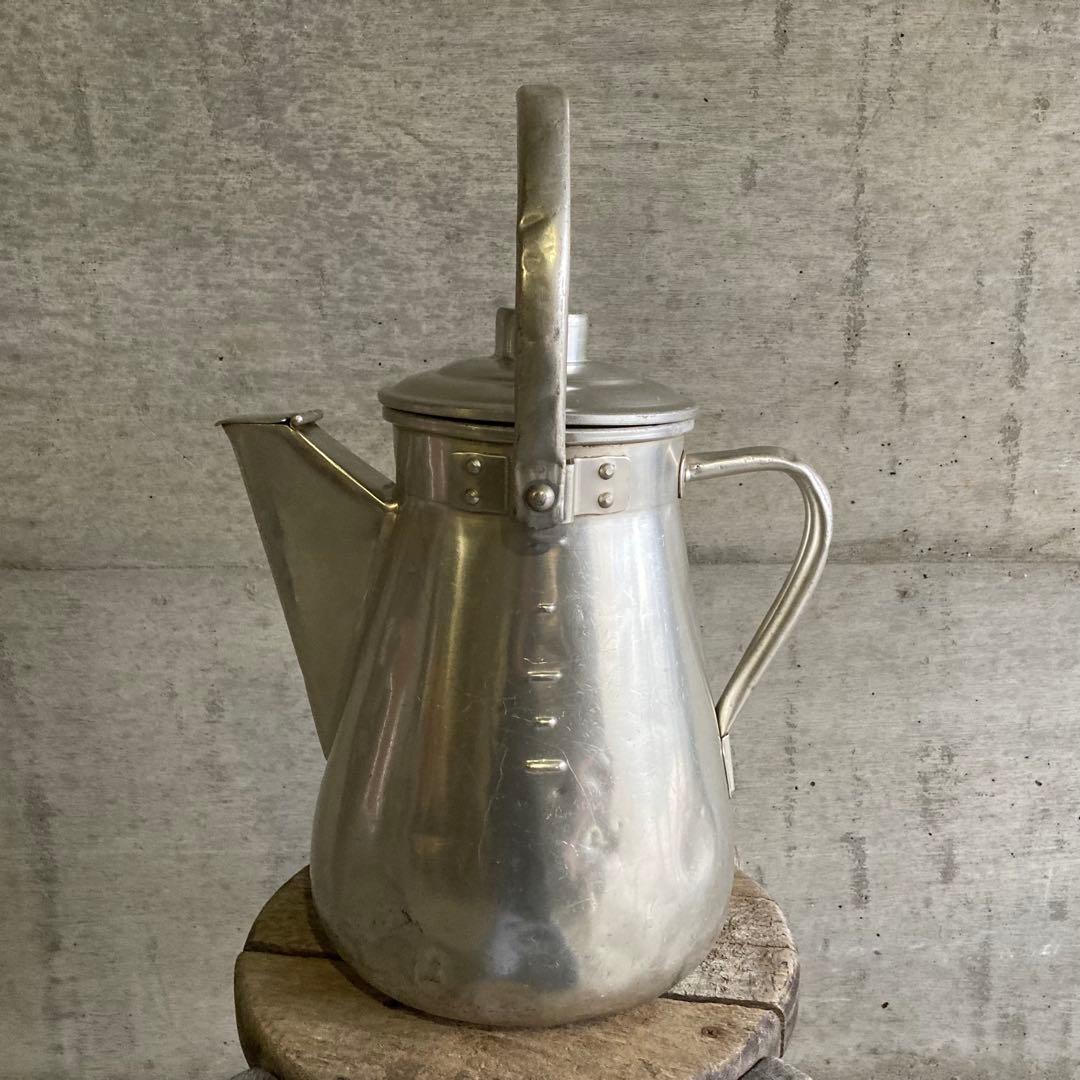 ミルクポット ケトル 学校 給食 容器 大型 アルミ 金属 レトロ ヴィンテージ