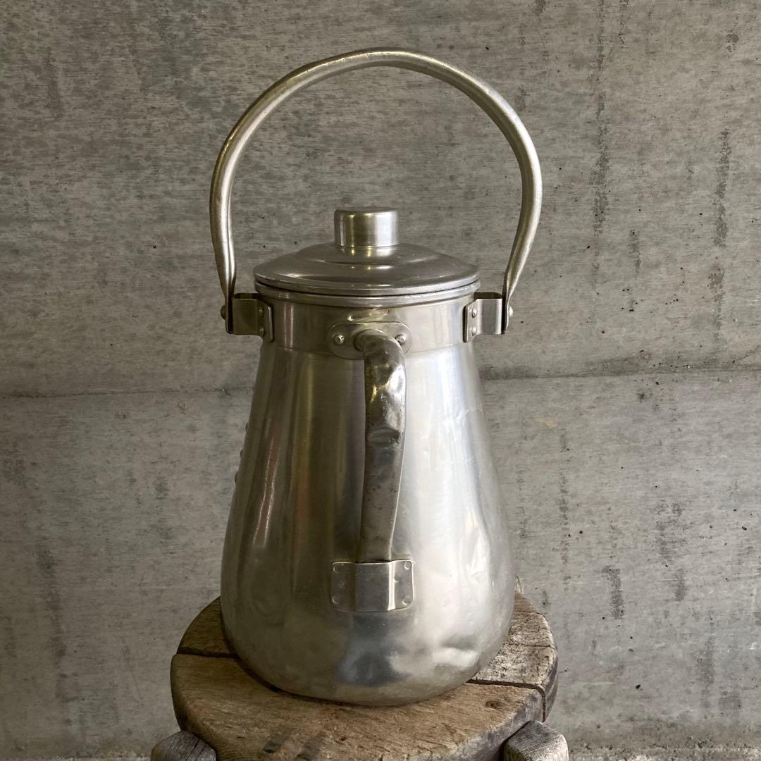 ミルクポット ケトル 学校 給食 容器 大型 アルミ 金属 レトロ ヴィンテージ