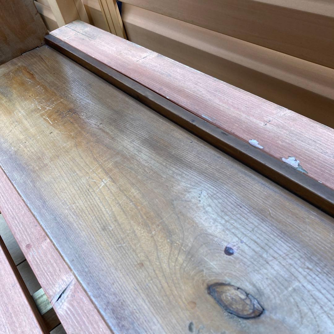 昭和レトロ　本棚　楔棚　木製　くさび