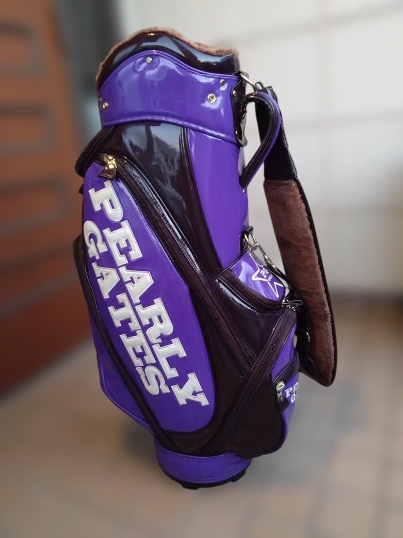 PEARLY GATES パープルのキャディバッグ
