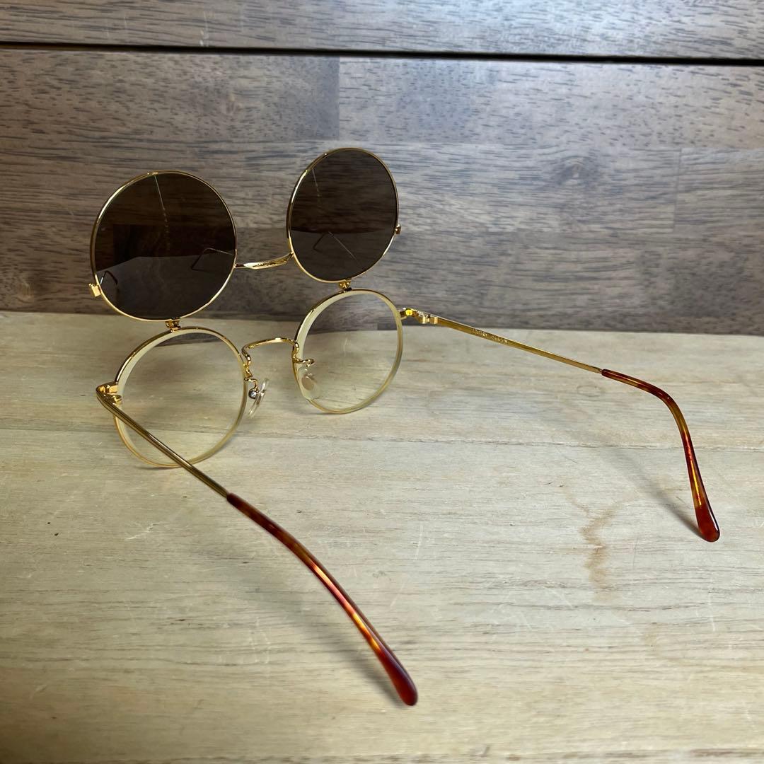 【アンティーク】AMIPARIS 858 08跳ね上げ 度入り メガネ 眼鏡