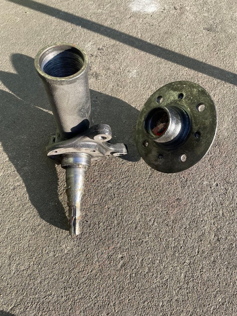 S130Z 左側フルタップ車高調とハブ　流用　ケンメリ　kgc110