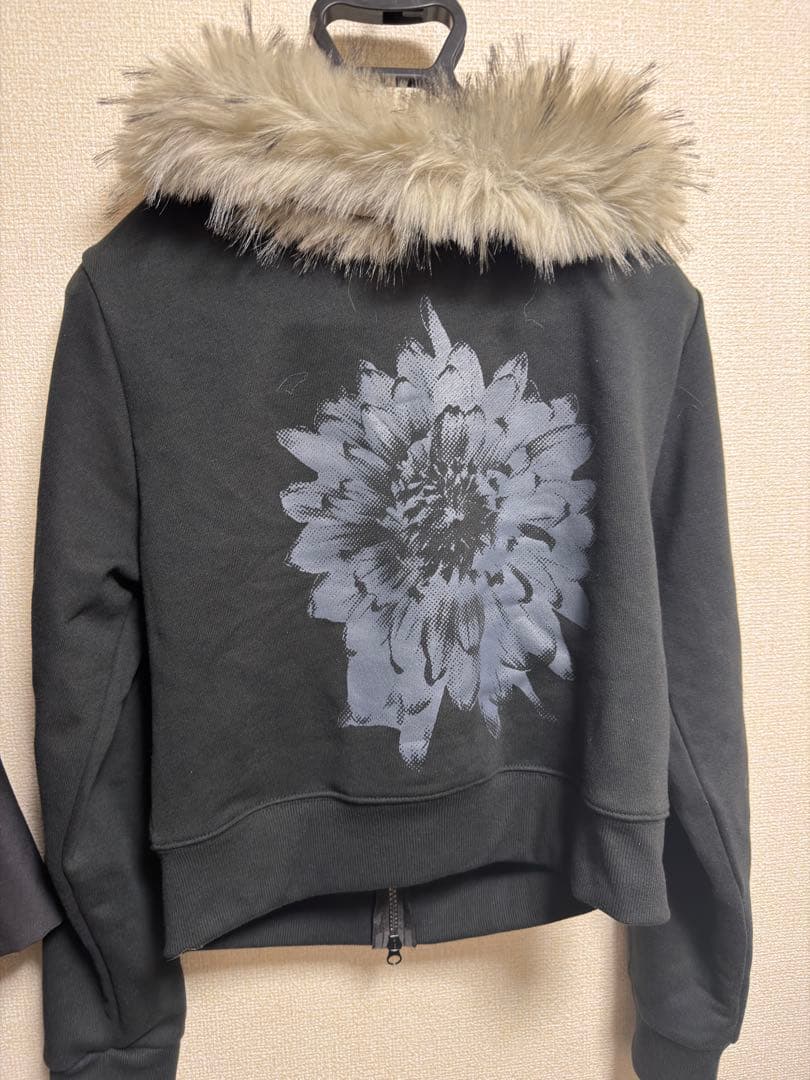 HYDE ファー付きジップアップスウェット　L