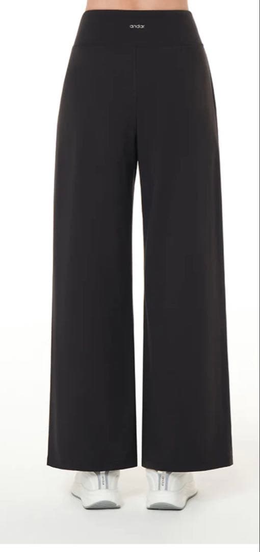 アンダールandar Airywin 裏起毛マキシワイドレギンス ブラックL