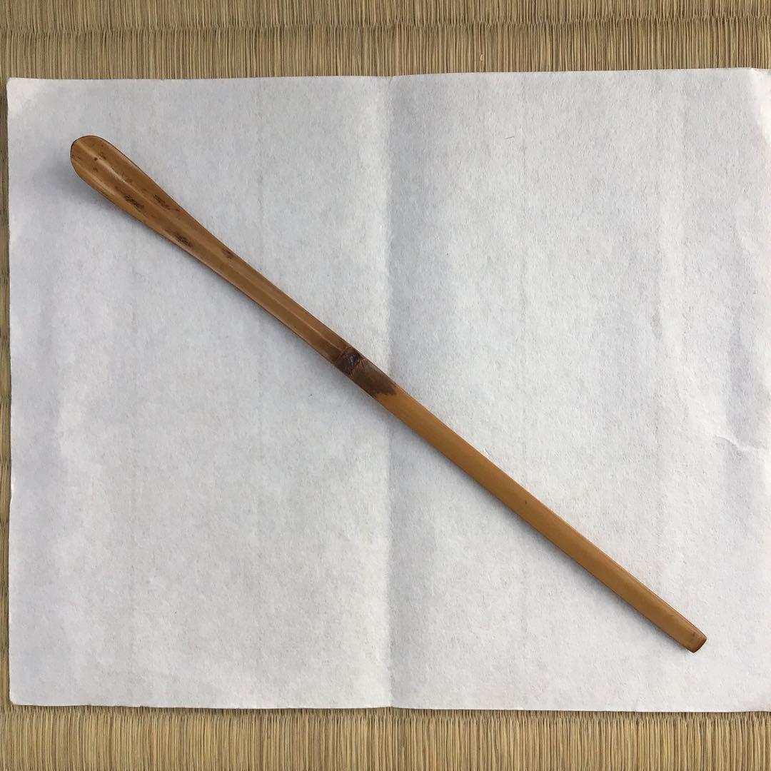 茶道具　茶杓　銘:日の出　松尾流2代　松尾宗五作　翫古斎書付　共筒共箱S89CS