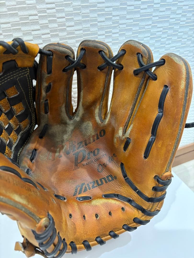 【ミズノプロ　ビッグM】硬式オーダー　内野手用 ウエブ、紐、グリス交換済
