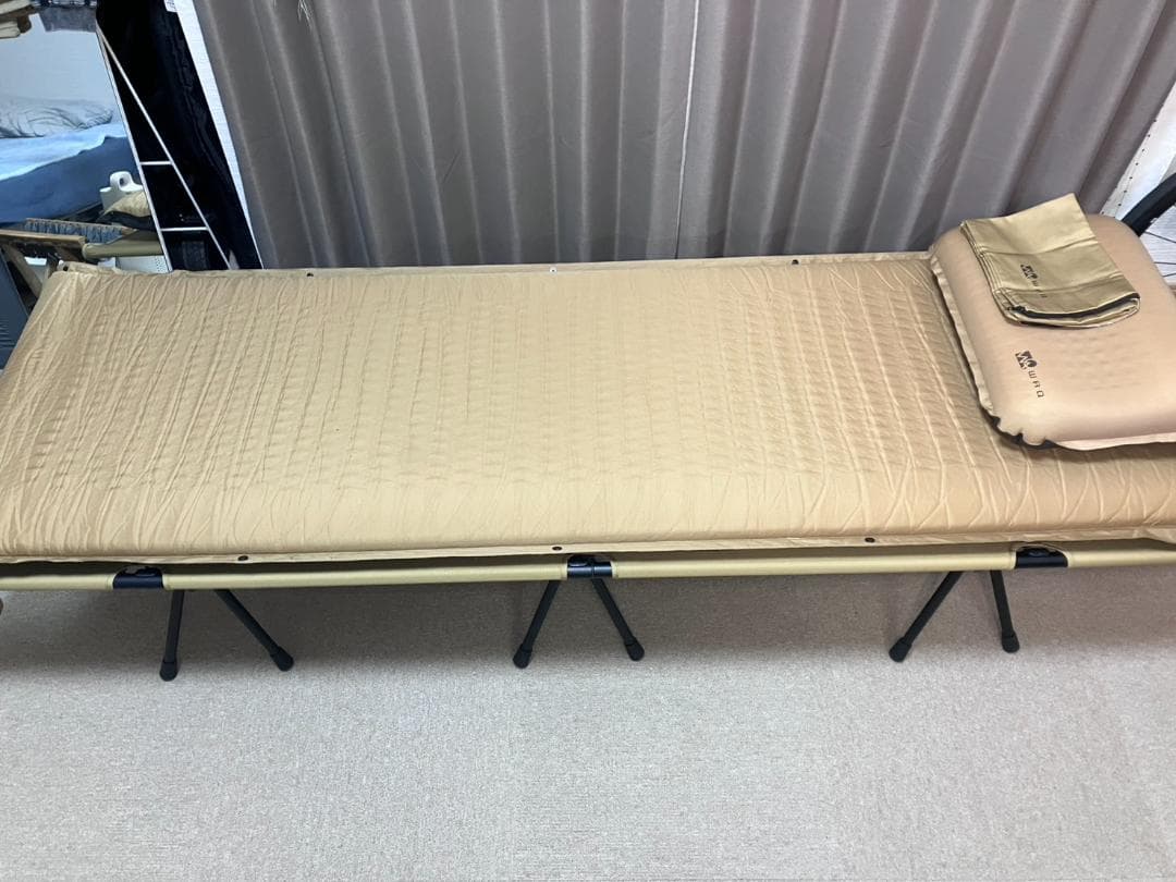 【美品セット品】　WAQ　コット＋インフレーターマット＋ピロー【オマケ付】