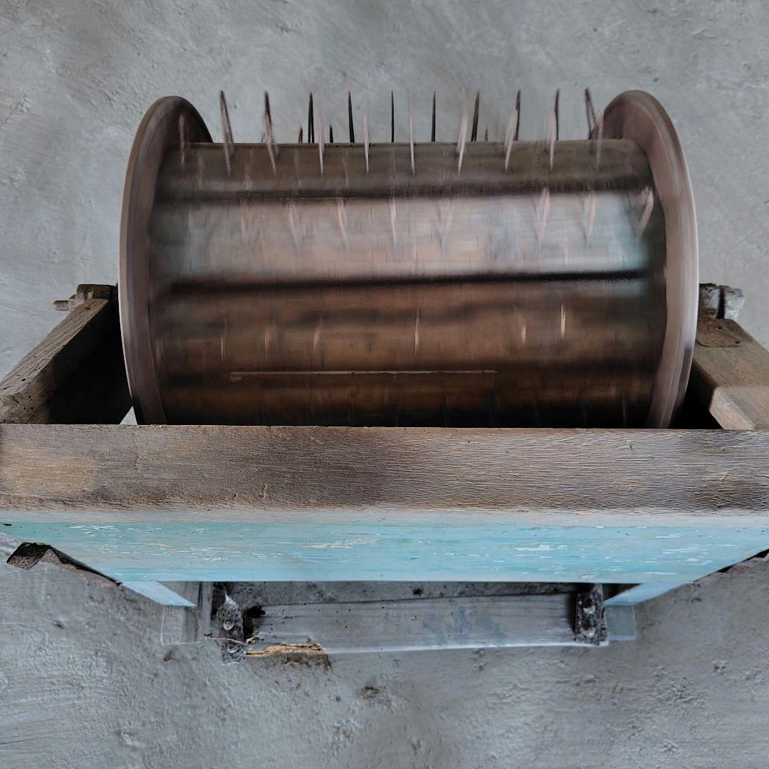 足踏み脱穀機　昭和　古民具　農具　ジャンク品