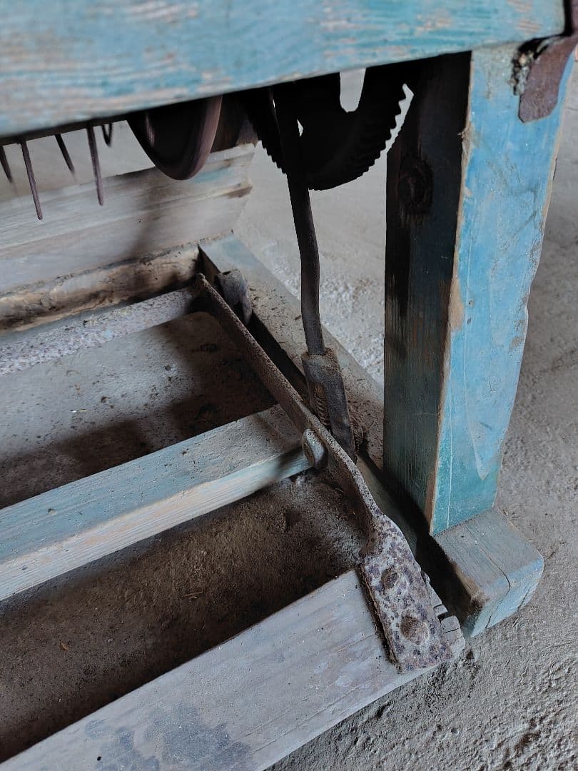 足踏み脱穀機　昭和　古民具　農具　ジャンク品