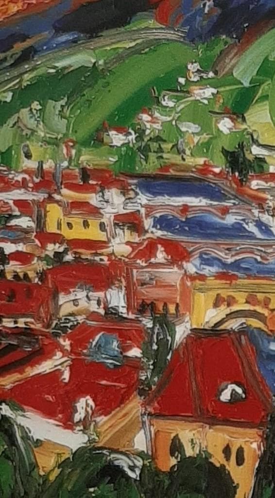 鈴木マサハル、「フィレンツェ」、希少画集の額装画、人気作品