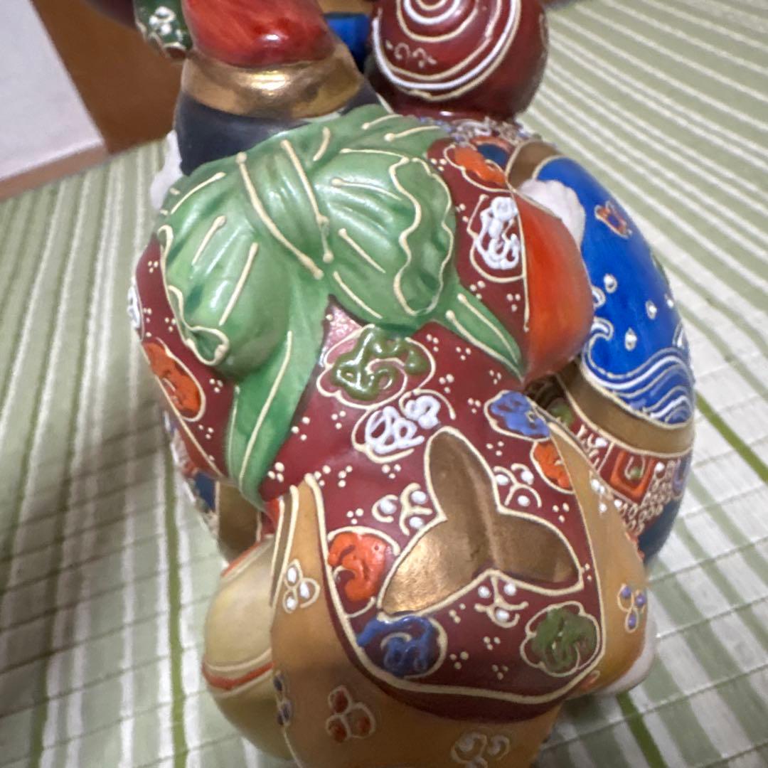 九谷焼　九谷　恵比須　大黒天　焼き物　置物　工芸品　七福神　恵比寿　レトロ