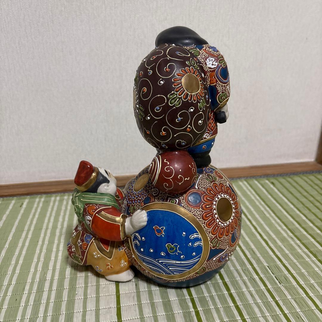 九谷焼　九谷　恵比須　大黒天　焼き物　置物　工芸品　七福神　恵比寿　レトロ