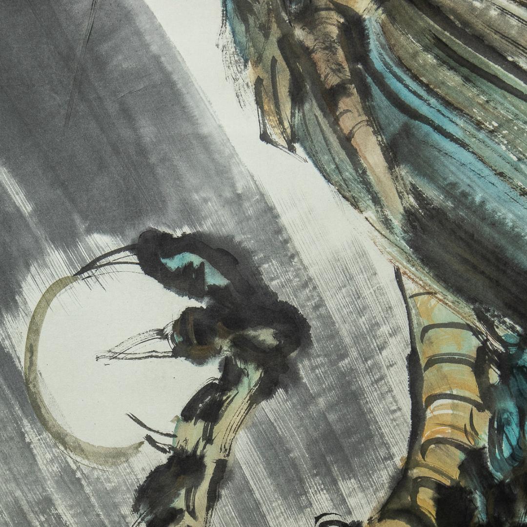 掛軸-1246　小林五浪　龍　共箱　太巻　二重箱