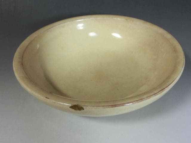鉢■瀬戸石皿 古い黄瀬戸 深皿 菓子器 お茶菓子鉢 古美術 時代物 骨董品■