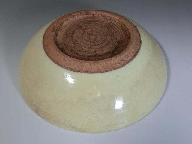 鉢■瀬戸石皿 古い黄瀬戸 深皿 菓子器 お茶菓子鉢 古美術 時代物 骨董品■