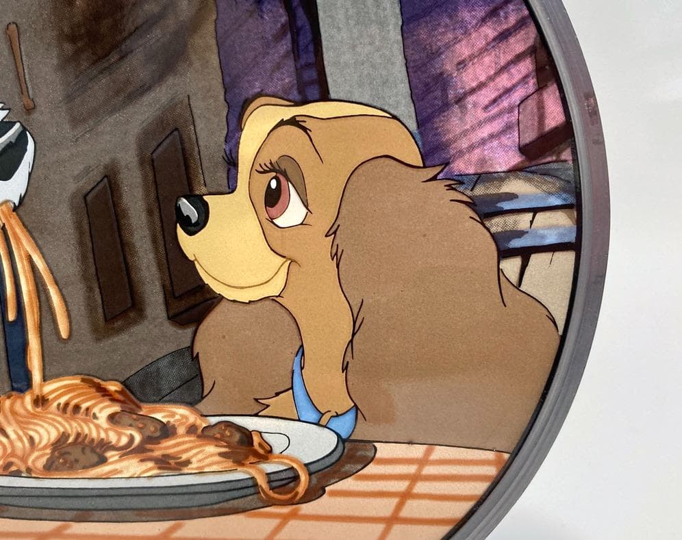 ★貴重★ わんわん物語 ステンドグラス グラスマスターズ 1990年代